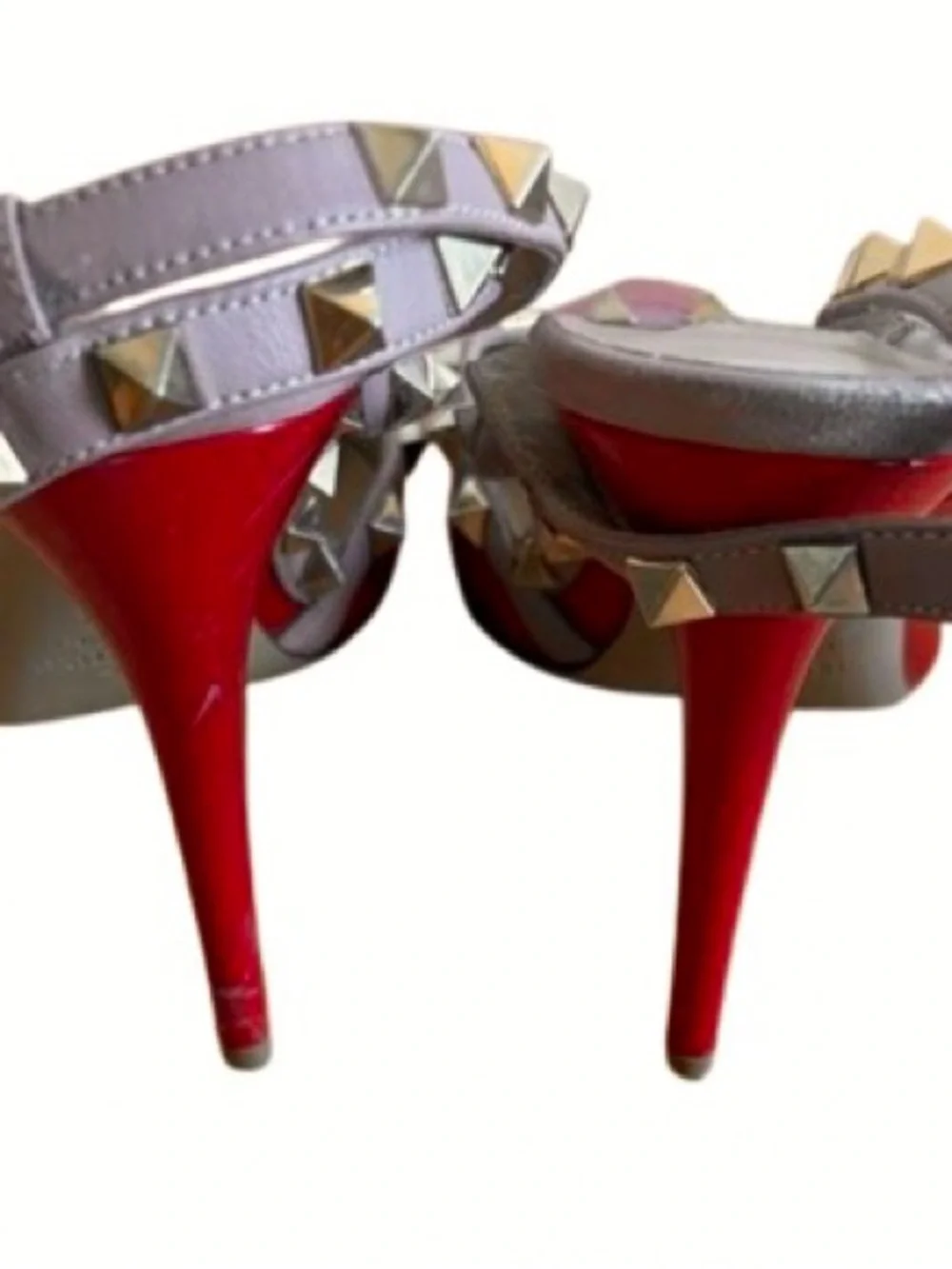 Valentino Rockstud Red Patent Leather Cage Pump